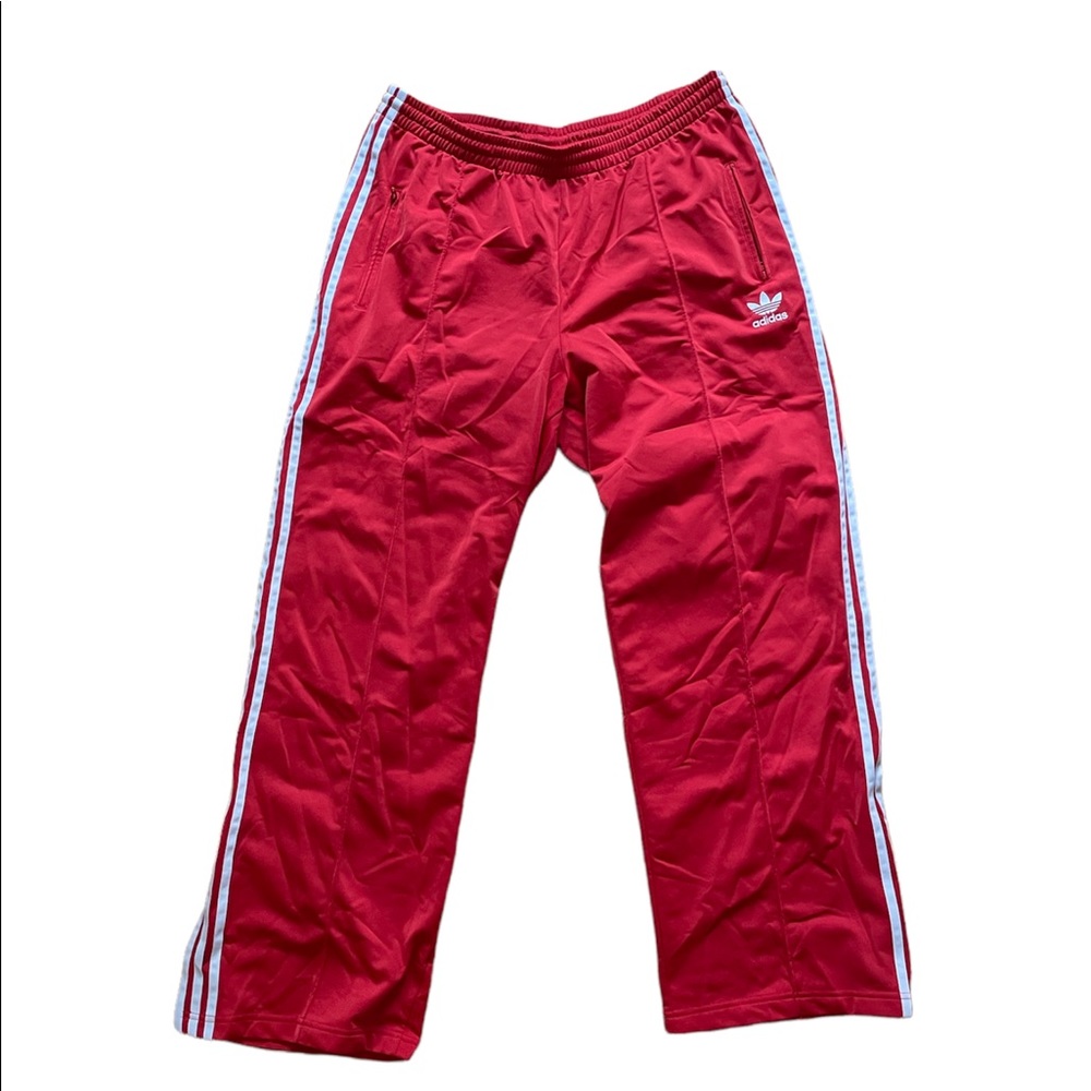 Adidas Red Track Pant - Wide Leg